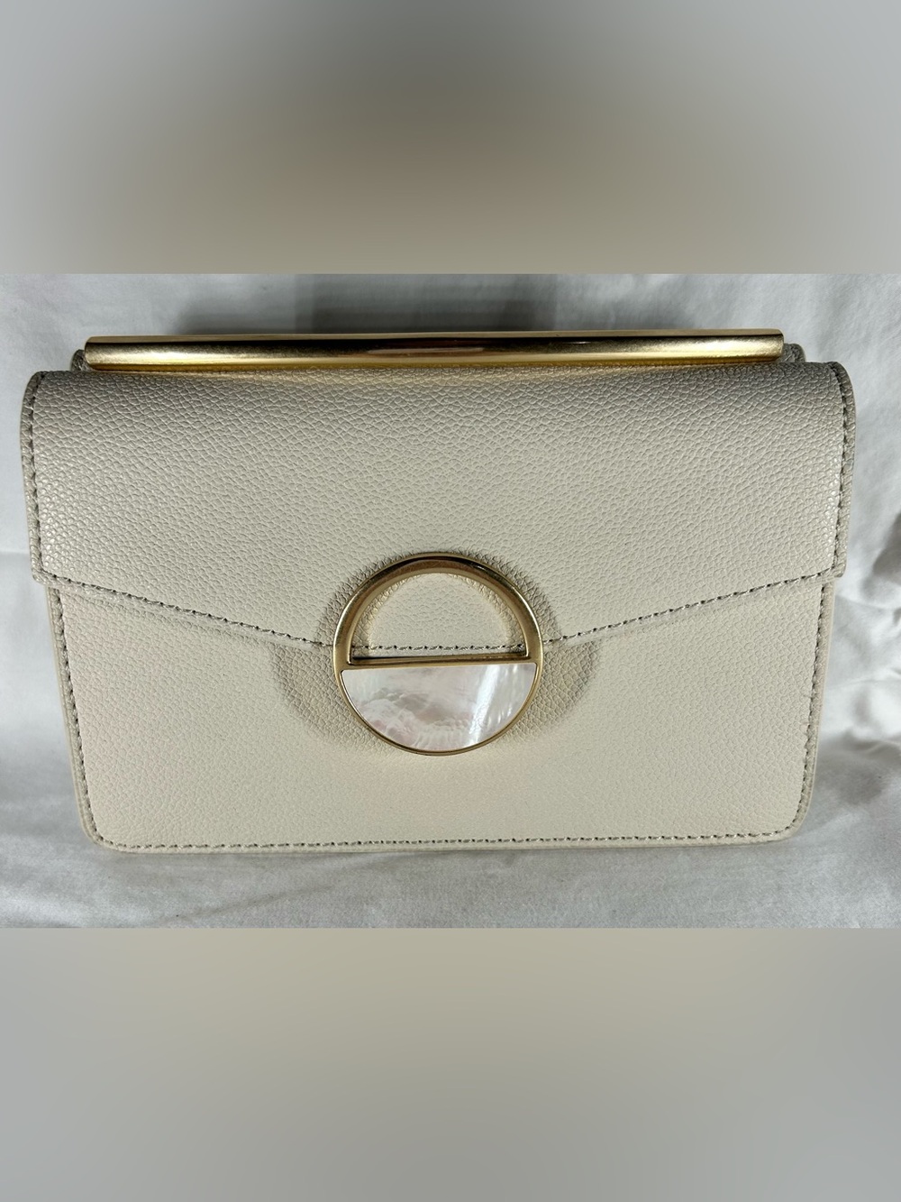 Charles & Keith White Leather Crossbody